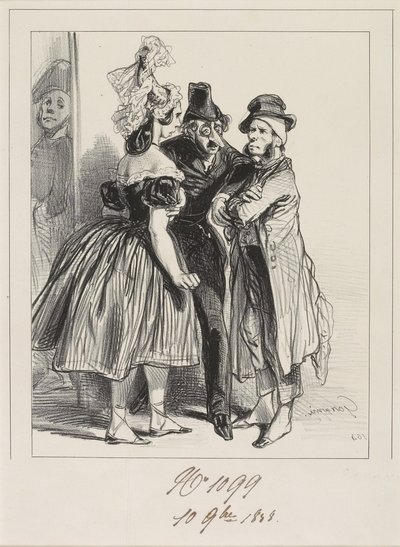 ¡Te digo que tu mujer insultó a la mía, señor!, 1838 de Paul Gavarni